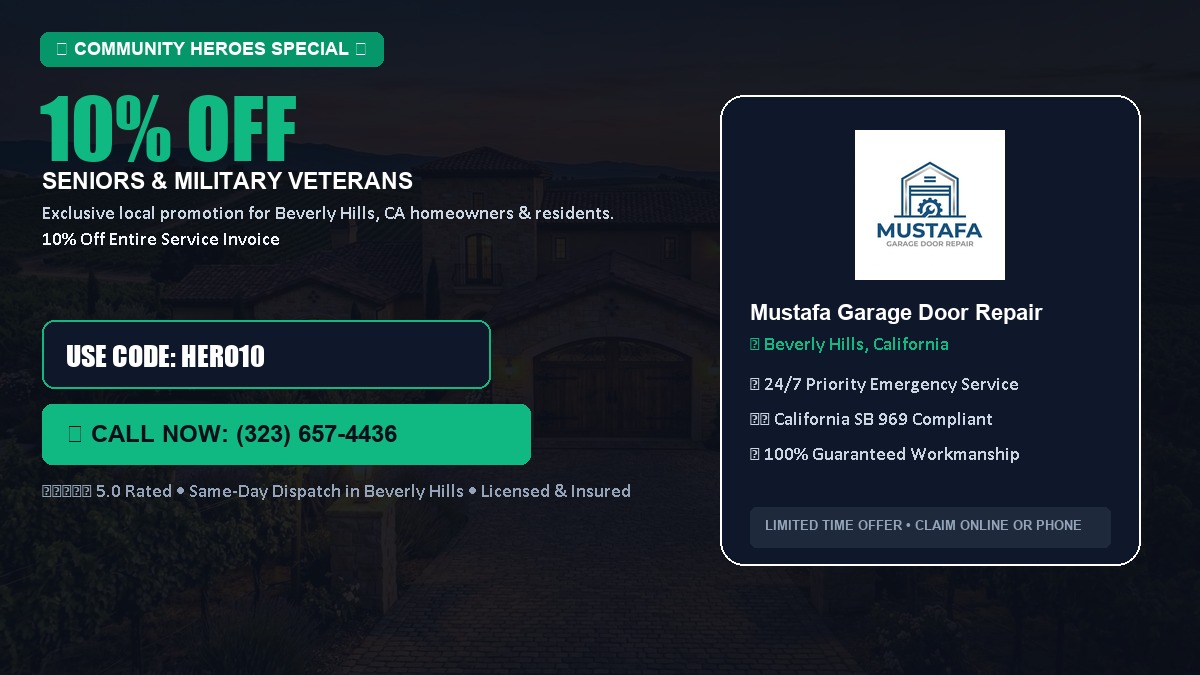 10% OFF Senior Citizens (65+) & Military / Veteran Community Discount in Beverly Hills, CA